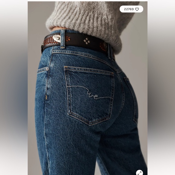 We The Free Blue Straight Leg Jeans - Picture 4 of 9